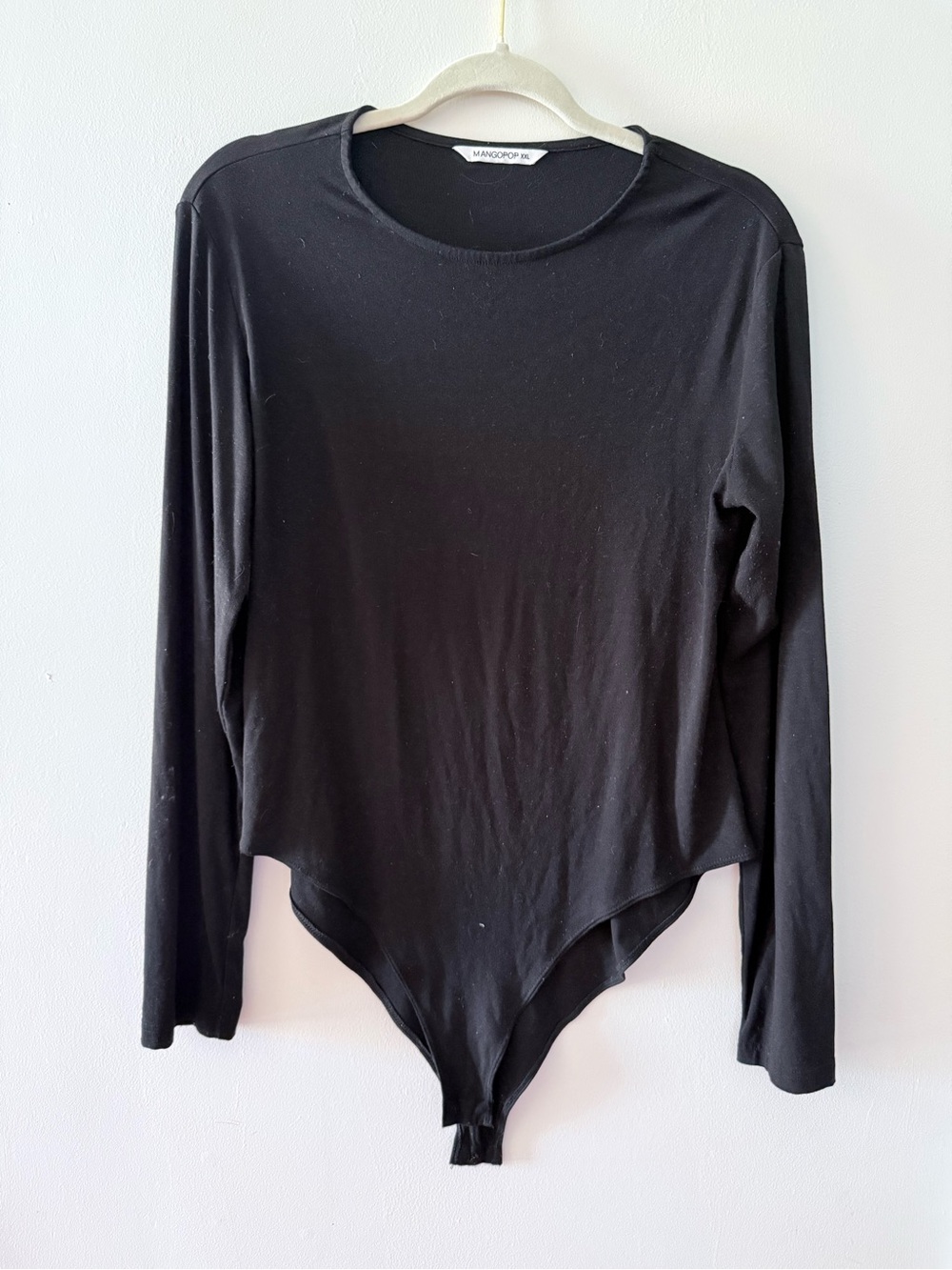 MANGOPOP Black Long-Sleeve Bodysuit